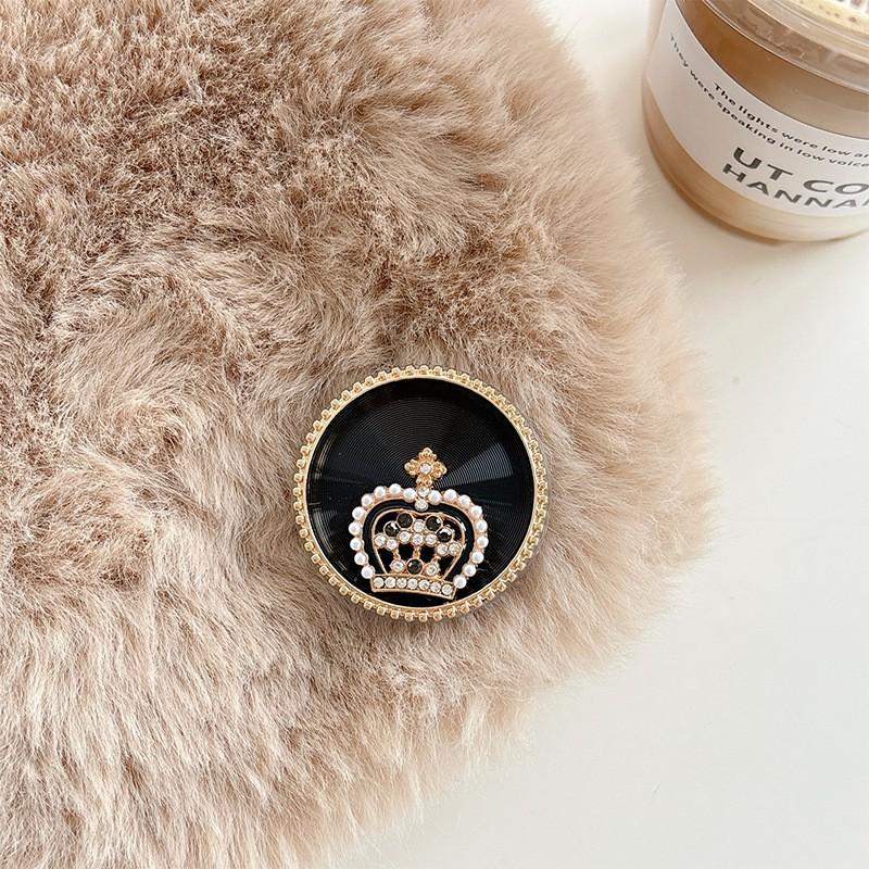 

Korean Golden Circle Pearl Bee Bear Mobile Airbag Bracket Paste Desktop Watch TV Portable Ring Girl Round
