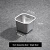 Stainless Steel Seasoning Jar with Lid - Square Kitchen Storage for Spice, Jam, Oil, or Fruit Pulp.