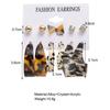 6 Pairs Earrings Retro C-shaped Earrings Creative Personality Leopard Love-shaped Butterflies Ear Studs