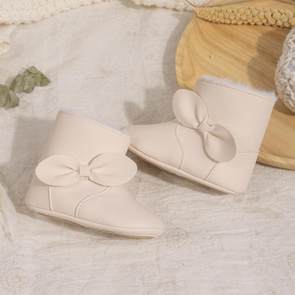 Stylish Winter Bow Baby Shoes - Trendy and Cute Toddler Footwear