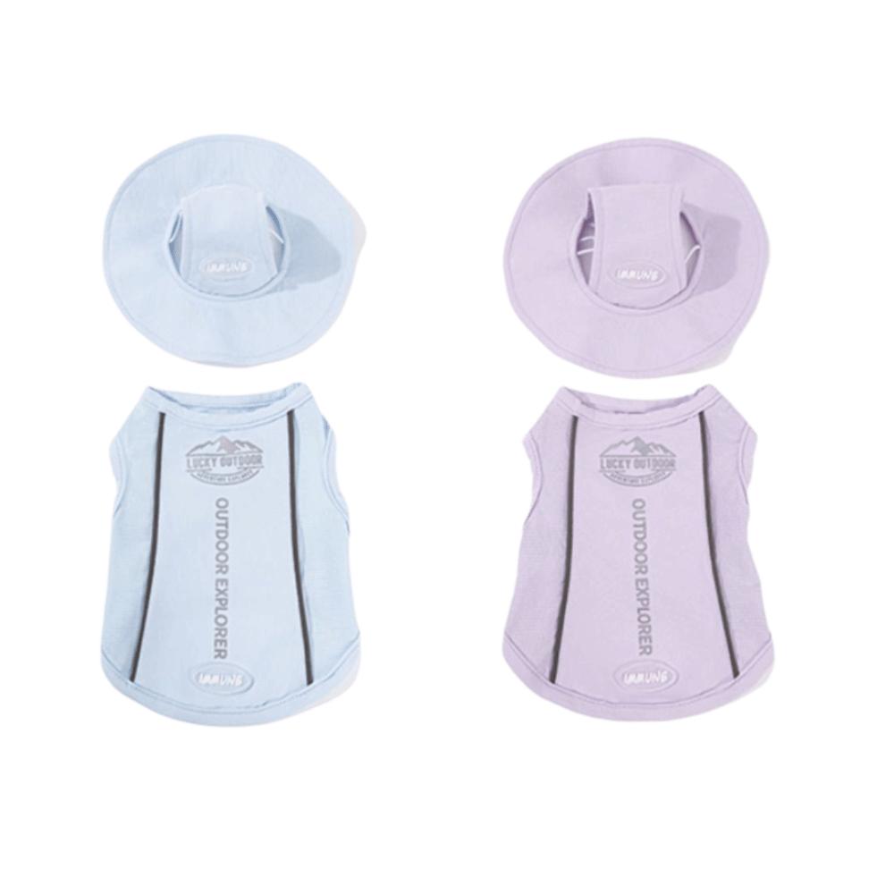 Reflective Trim Pet Sun Protection Clothes Breathable Dogs Short Sleeve Sun Protection