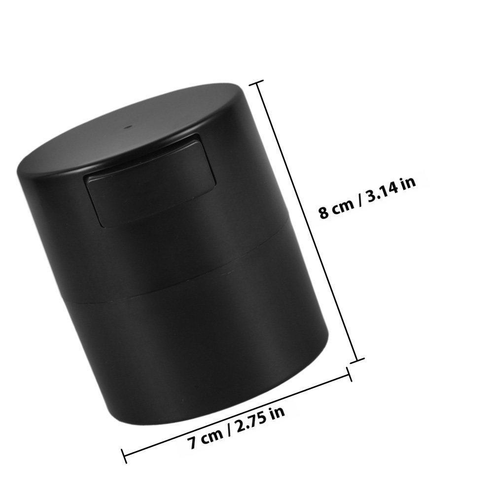 2Pcs Vacuum Sealed Lash Container Airtight Eyelash Glue Jar Press Design Leakproof Compact Storage for Lash Extension Tools чёрный