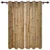 Cortinas de bambu retrô shabby para quarto, sala de estar, cozinha, quarto infantil, cortina de janela, decoração moderna para casa