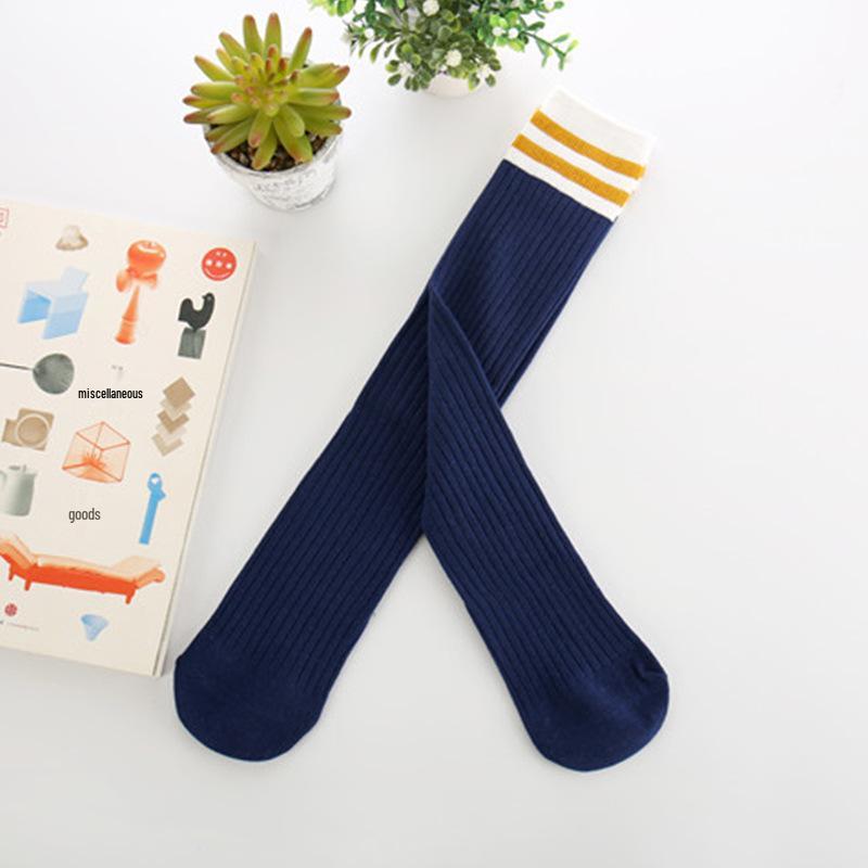 Children's Versatile Knee-High Cotton Socks - Spring & Autumn Styles for Boys & Girls.