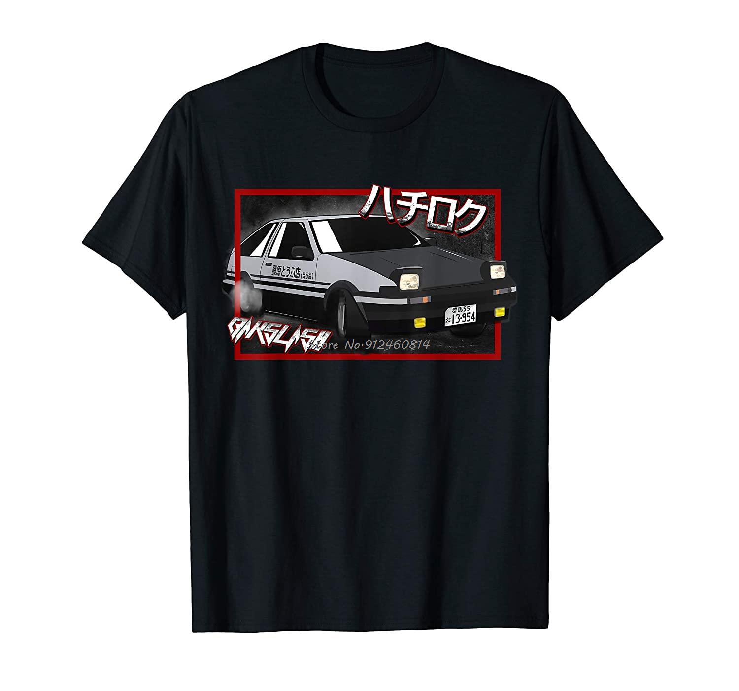 

JDM Drift Anime Manga Car Hachiroku T-Shirt Men Cotton O-neck Tshirt Hip Hop Tees Streetwear Harajuku 3XL