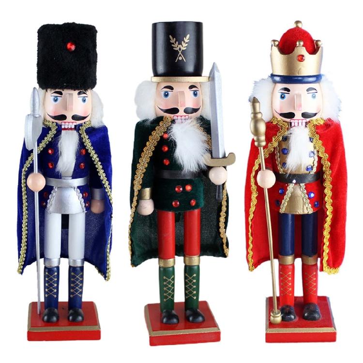 Figures Puppet Christmas Nutcrackers Christmas Wooden Nutcracker Soldier 38cm