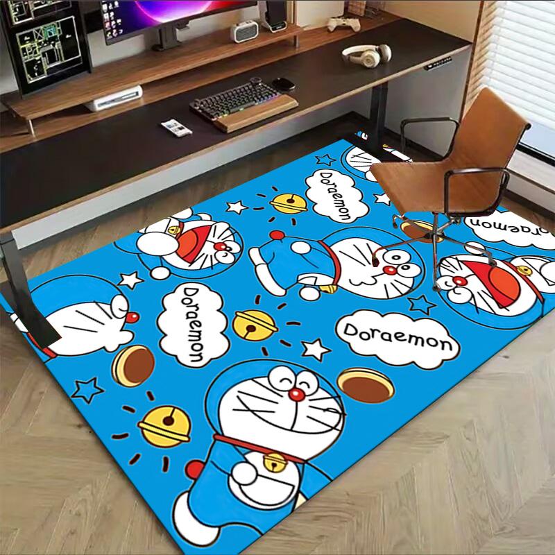 1pc Doraemon Friends Adventure Carpet for Playroom Bedroom Living Room Sofa Home Decor,kids Game Area Rug Non-slip Floor Mat Y72810