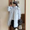 Candy Color White Duck Down Jacket Women's Long Model 2025 Winter New Model Large Pocket Over Knee Hooded Outer Thermal Cover Large Size
