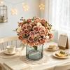 Artificial Flowers Silk Rose Wedding Wreath Home Room Dining Table Festival Decora Outdoor Yard Garden Bridal Bouquets DIY Gifts