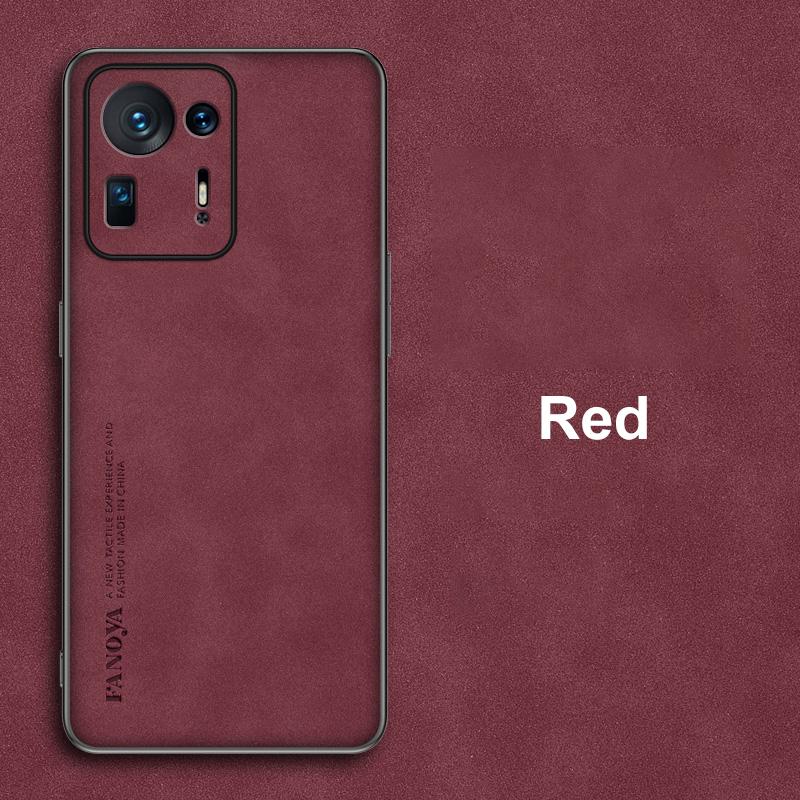 

Luxury PU Leather Case For Xiaomi Mi Mix 4 Mix4 Back Cover Business Matte Silicone Full Protection Phone Case For Xiaomi Mix 4 Mi Mix 4 красный