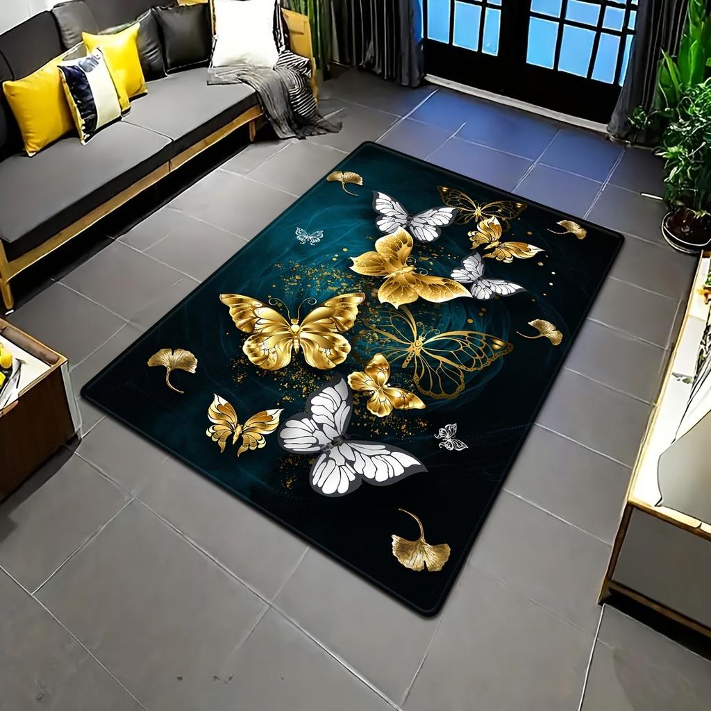 Classic Royal Floor Rug Luxury Baroque Vintage European Ornate Scroll Floral Stylish Decor Area Rug for Space Home Ornament