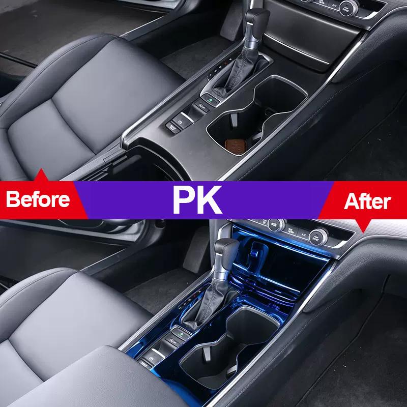 Pro Honda Accord X 10. generace 2018 Hybrid Nerezové dekorativní samolepky na panel středové konzole a řadicí páky