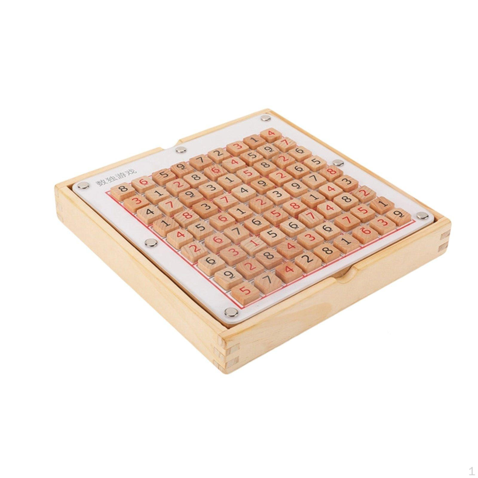 Wooden Sudoku Board Thinking Training Concentration Development for Kids, Preschoolers,