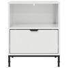 Nightstand High Gloss White 49 X 36 X 61 Cm Particleboard
