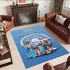 Manchester City Customize Text Area Rug Suitable for Game Room Study room Outdoor Foyer Anti-slip Rug Office home decor Gift for Festivals