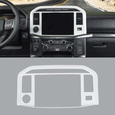 Rámový panel krytu panelu obrazovky GPS navigace na konzoli pro Ford F150 + Bílá