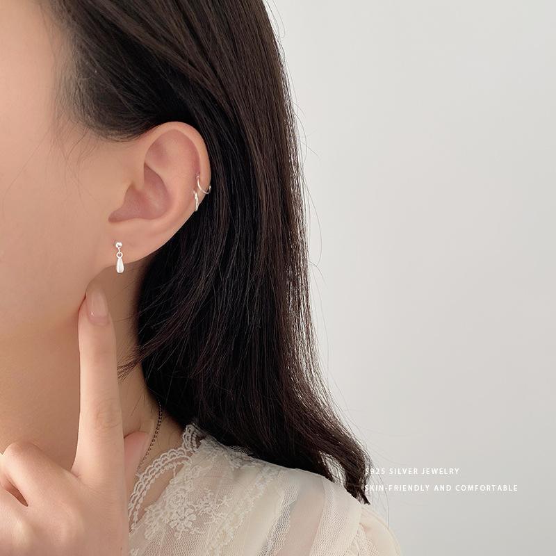 Simple Water Drop Earrings Exquisite and Versatile Niche Design Elegant Earrings