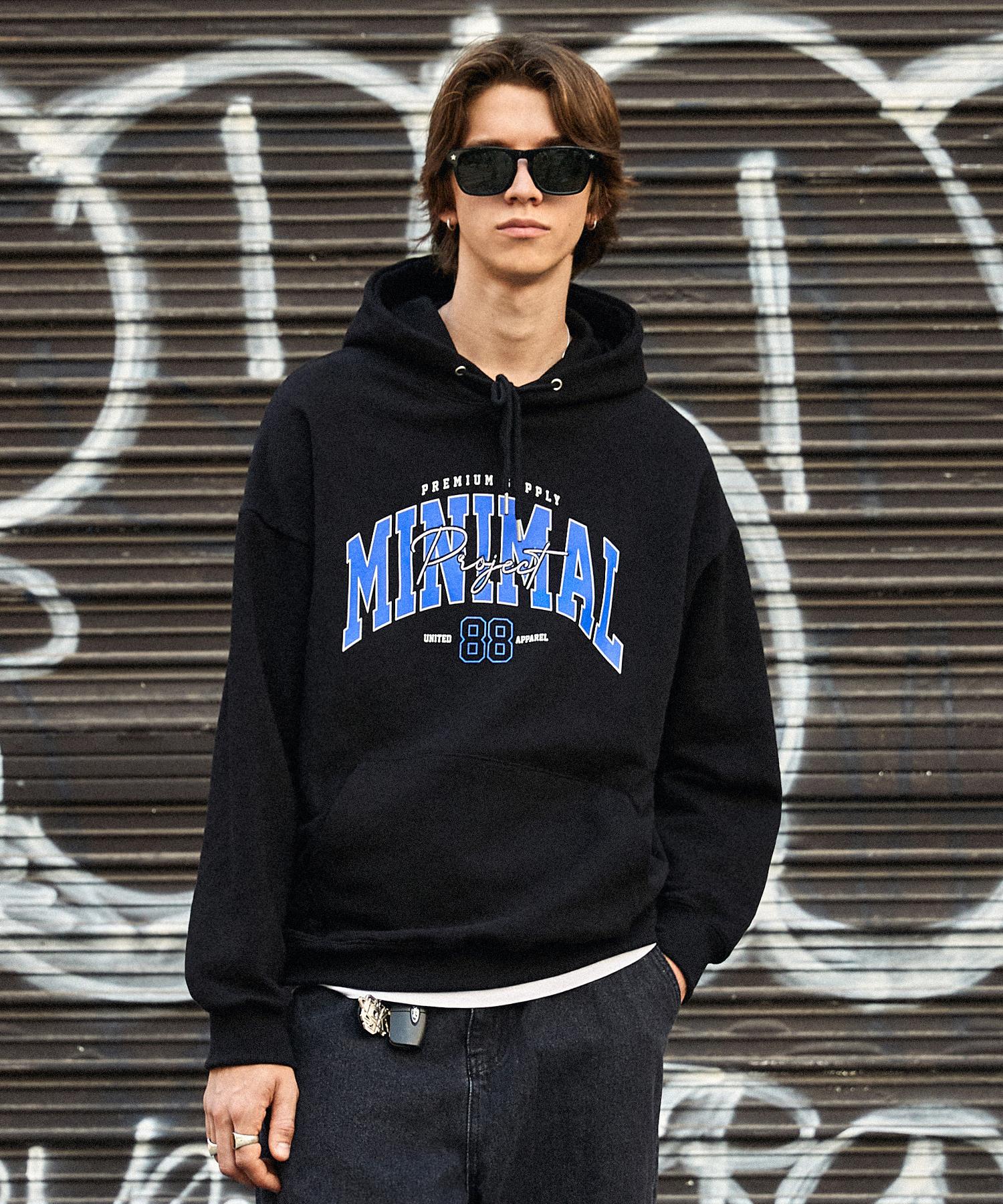 Minimal Project Minimal Arch Logo Oversized Hoodie Mht122 [Black] Black/Xl