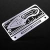 Stainless Steels Fishing Hook Card Outdoor Survivals Multitool Card Survivals Gear Card for Huntings Fishing Hikings