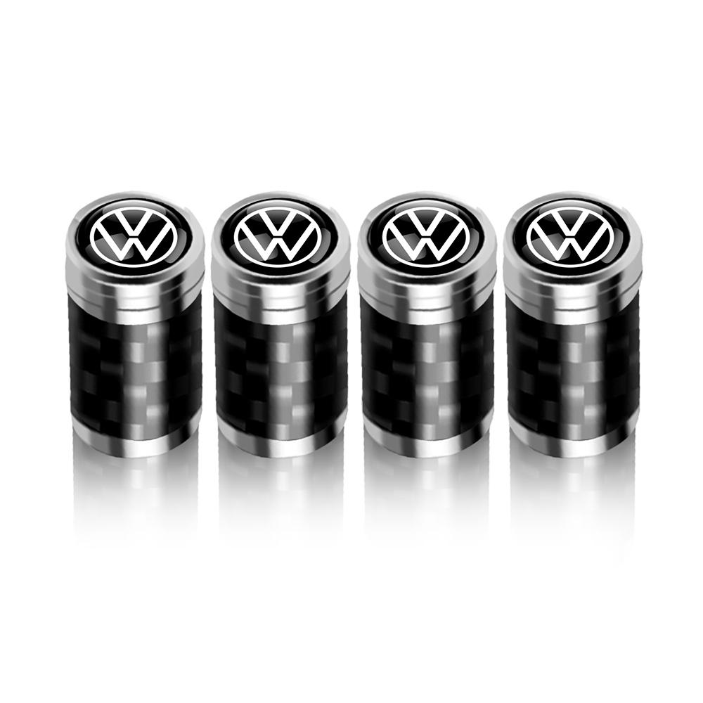 4PCS Car Wheel Tire Valve Stem Caps Metal Valve Accessories Auto Cover for Volkswagen VW R Line R32 Touareg Passat Polo 4 Motion Zq3