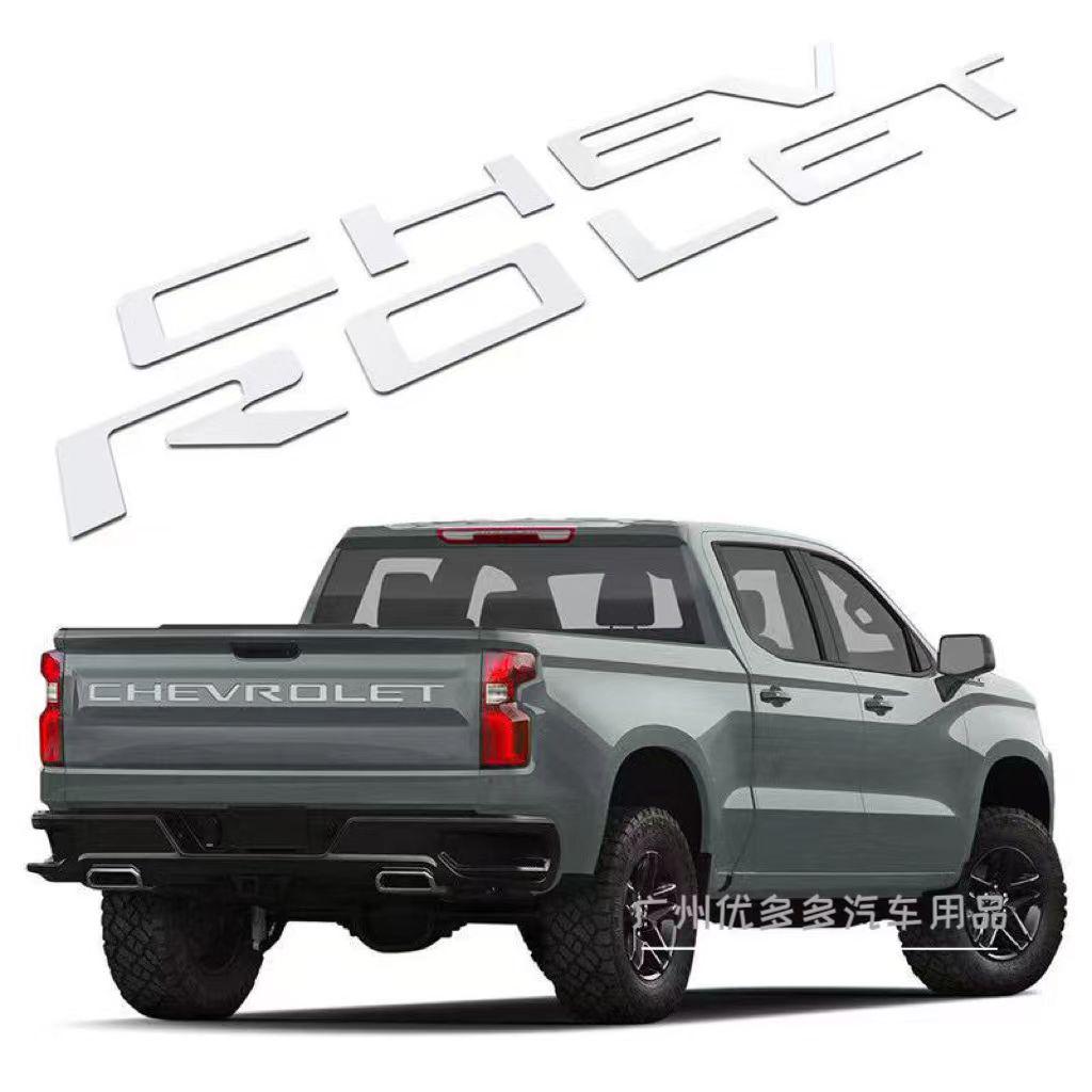 Chevrolet Silverado Trunk Emblem 3D Modified Sticker for Pickup Trucks