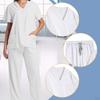 Unisex Scrubs Set Elastic Waist Modern Nurse Uniform for Women Men Beauty Salons