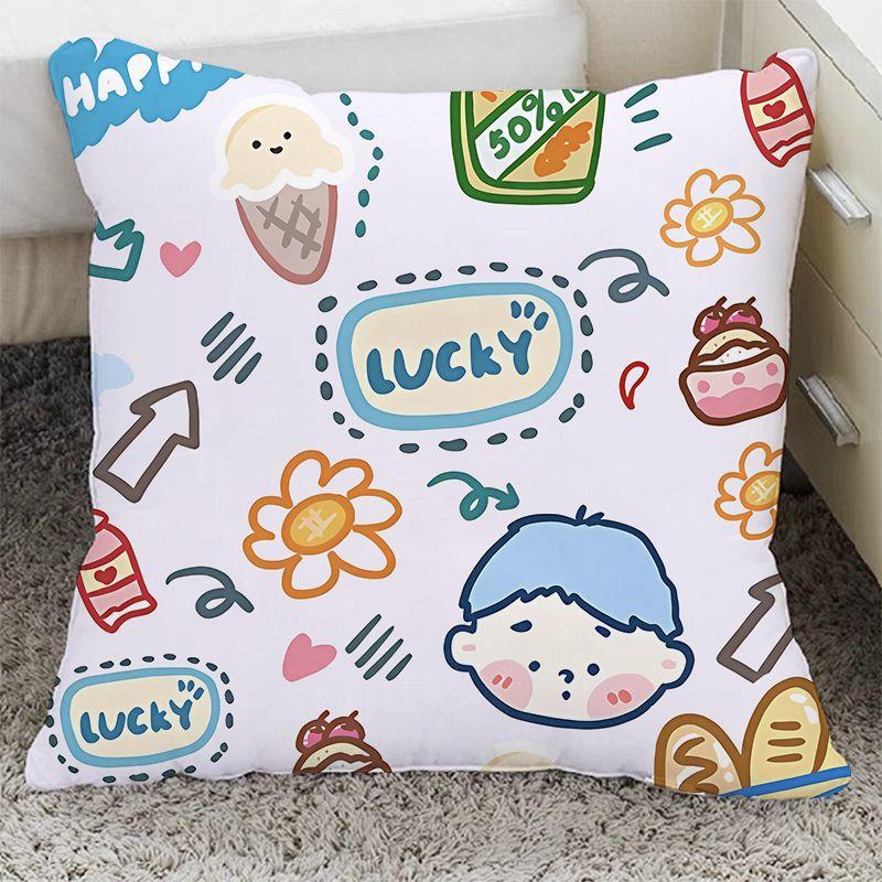 

Мультяшный Граффити Стиль Подушка Подушка Спальня Прикроватная Подушка Гостиная Диван Подушка Подушка Офис linen-45x45cm double-sided [without pillow core]