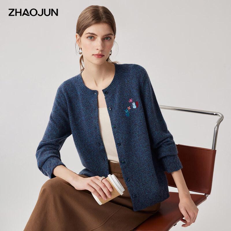 Zhaojun Women's Thickened 100% Cashmere Cardigan