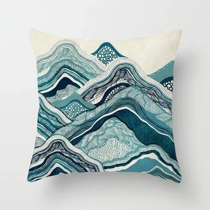 Simple Green Pattern Decorative Pillowcase Car Ornaments Office Living Room Sofa Home Pillowcase