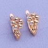MINTHA Flower Clip Earrings Trendy Rose Gold Color Fashion Jewelry Cubic Zirconia Geometry Earrings For Women Bridal Geometry Earrings