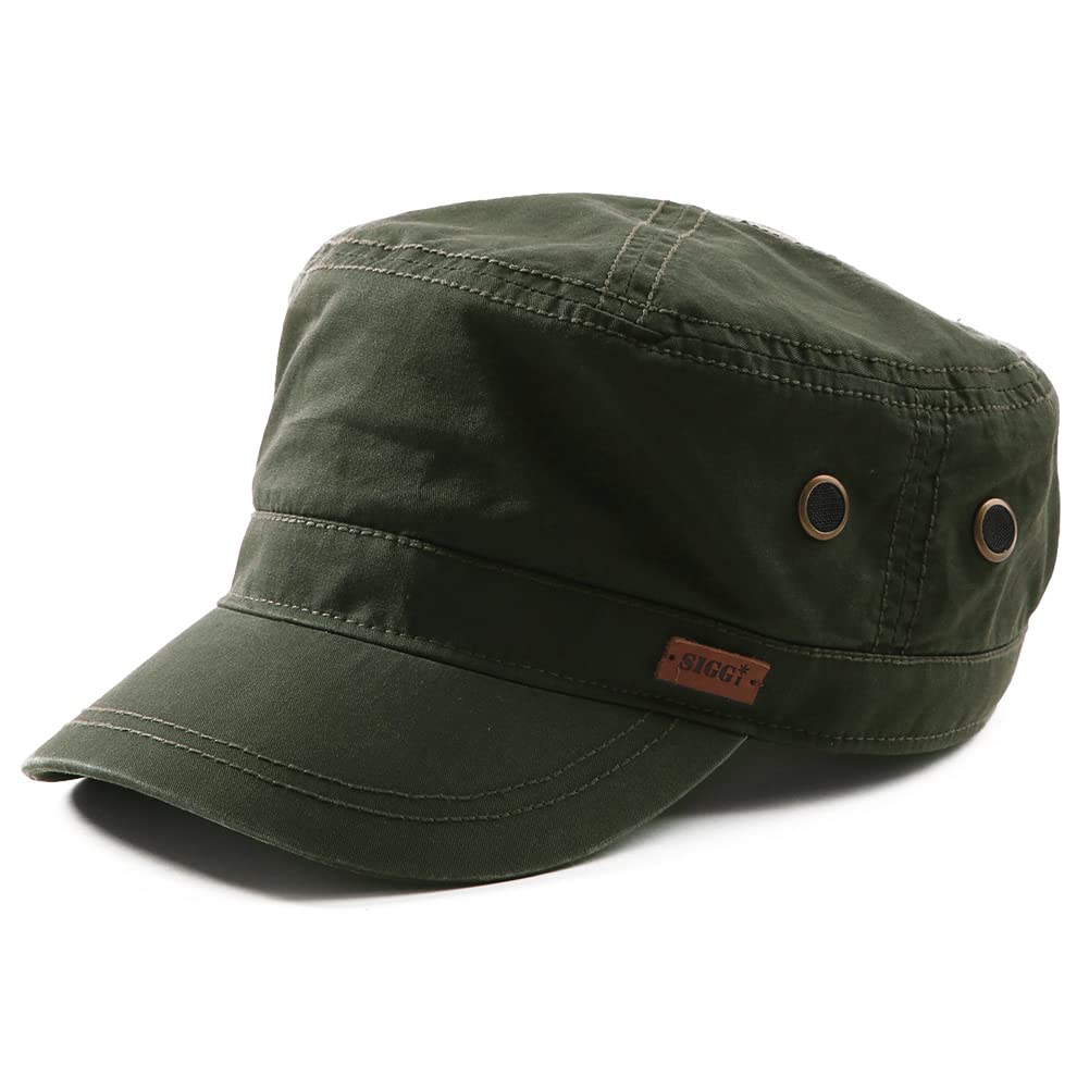 

SIGGI Work Large UV for Spring and and Outdoor Olive Men s Cap, Size, Protection, Fishing, Mountaineering, Summer, Hiking, Work, Activities, 63cm,