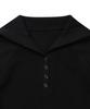 Michikoleondeonkosino Button-Up Collar Ribbed Top Black