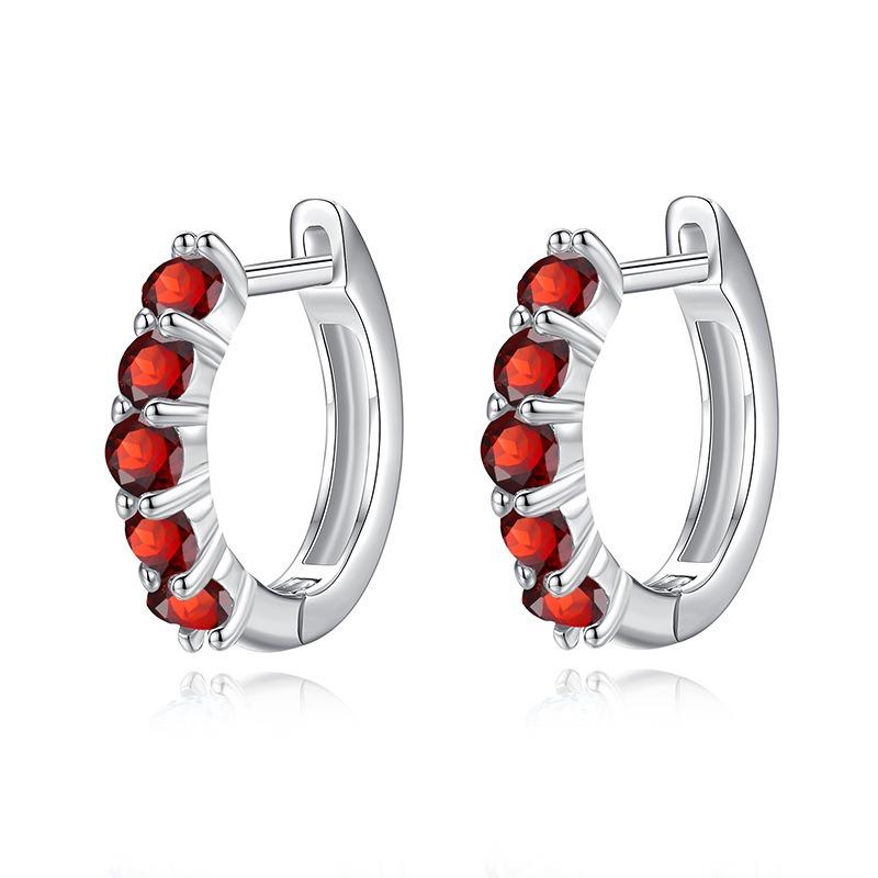 Luxury S925 Sterling Silver Topaz Earrings for Women Natural Crystal Birthstone Studs Earring Exquisite Banquets Jewelry FCGJHW