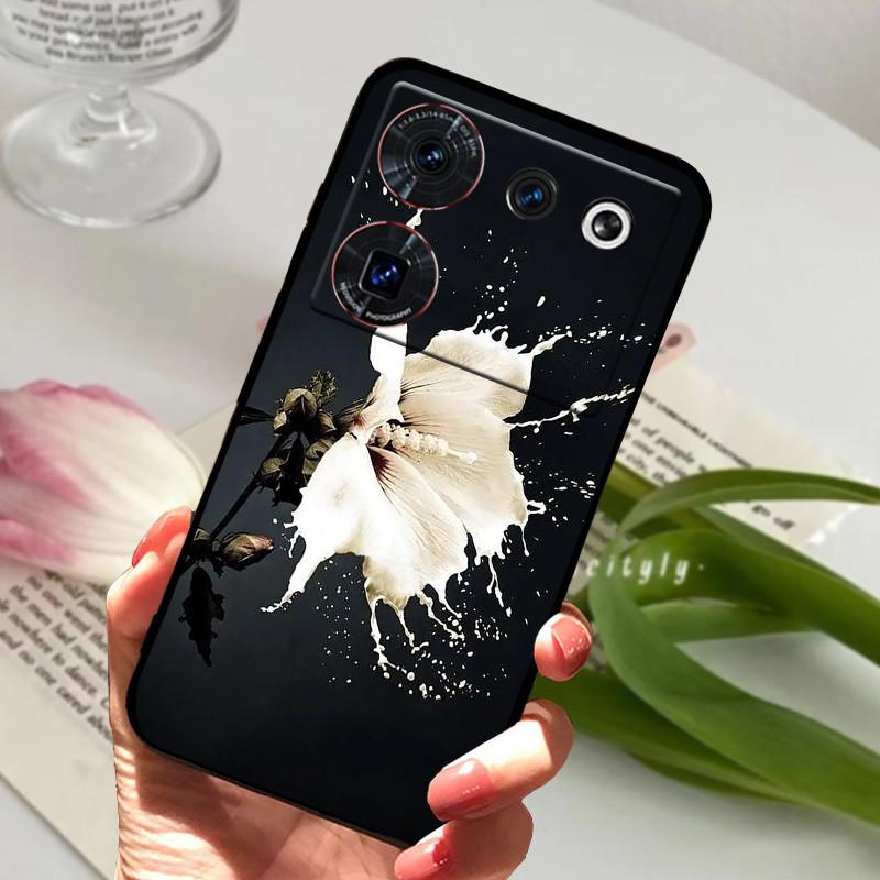 Case For ZTE Nubia Z50 Ultra Case Soft Print Silicone TPU Black Bumper Cover For ZTE Nubia Z60 Ultra Phone Back Coque z50Ultra