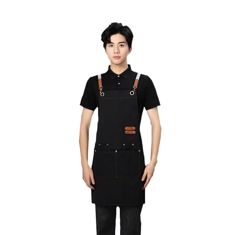 Custom Waterproof Dirt-Resistant Canvas Apron for Catering and Kitchen Workwear