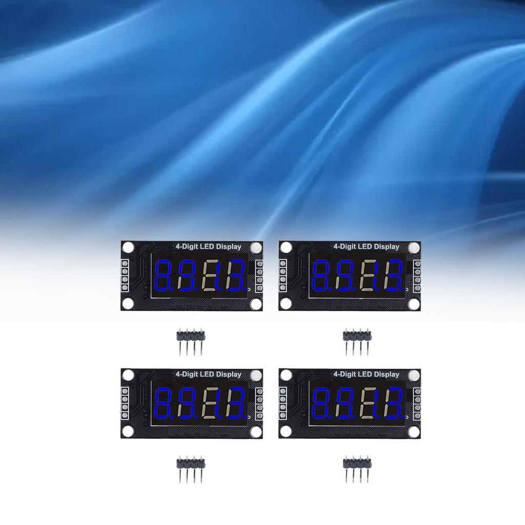 4 Sets Digital Tube Display Module LED 4 Digit 7 Segment 0.36in TM1637 Drive Chip