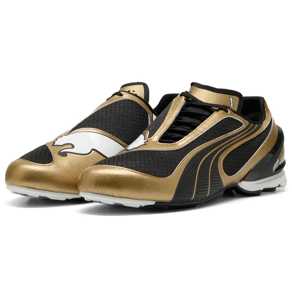 Puma V-S1 Metallic Low Top Lifestyle Casual Shoes Unisex sneaker Black Gold 402953-04