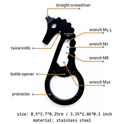 Nuovo portachiavi cacciavite con chiave apribottiglie multifunzione per esterni 8 In1 EDC