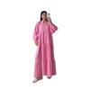 New Women's Long Sleeve Dress, Loose Solid Color Casual Vacation Dress, Vintage Style Button Fashion Dress for Women European American Style