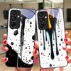 Color Ink Dot White For Samsung Galaxy A15 5G 54 4G 51 50 24 35 90 71 12 51 53 52S 80 22 34 Black Tempered Glass Phone Case