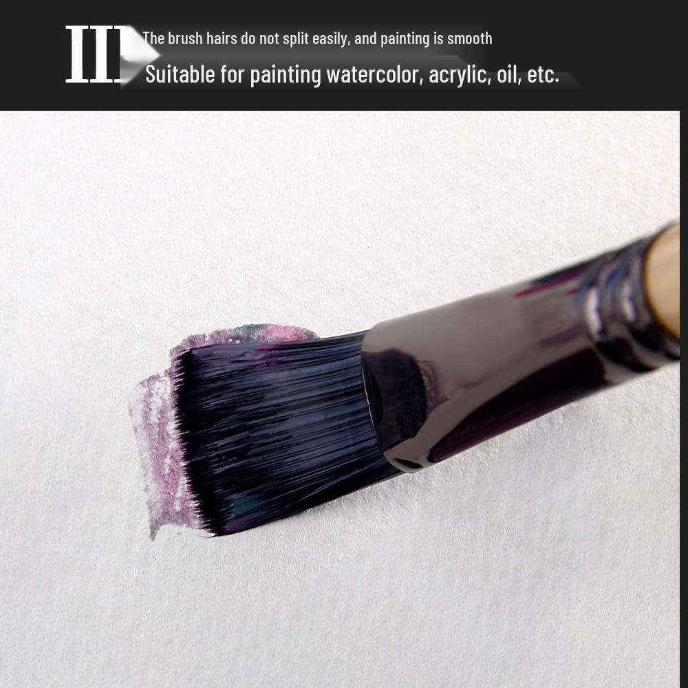 25-Piece Watercolor Oil Painting Brush Set with Wooden Handles and Canvas Bag