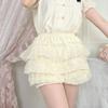 Anti Exposure JK Petticoat Elastic Tutu Puffy Skirt Comfortable Lace Pumpkin Pants  Women
