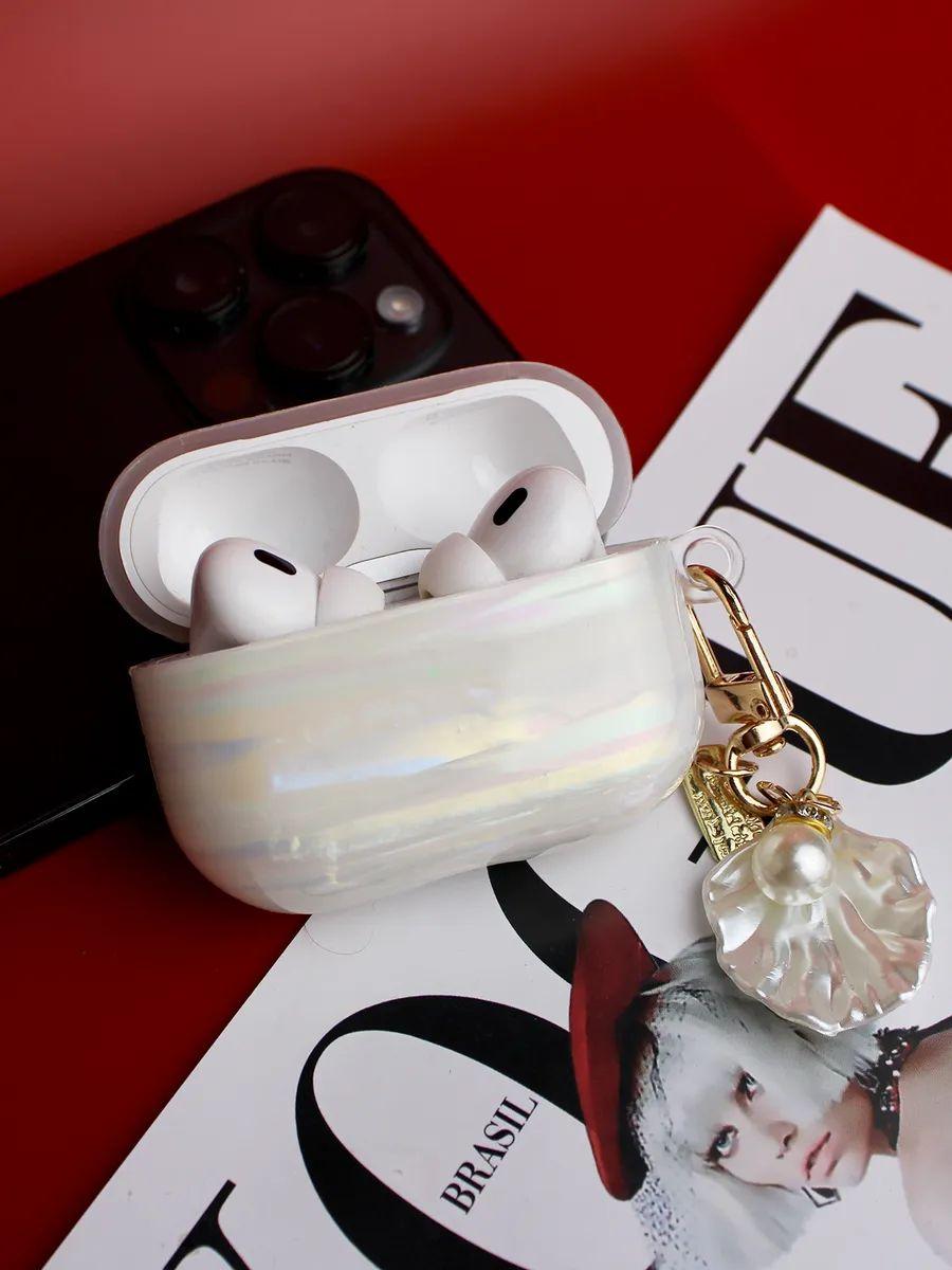 

Pro 2-Compatible Premium Silicone Bluetooth Earbud Case With Seashell Pattern Design One Size белый