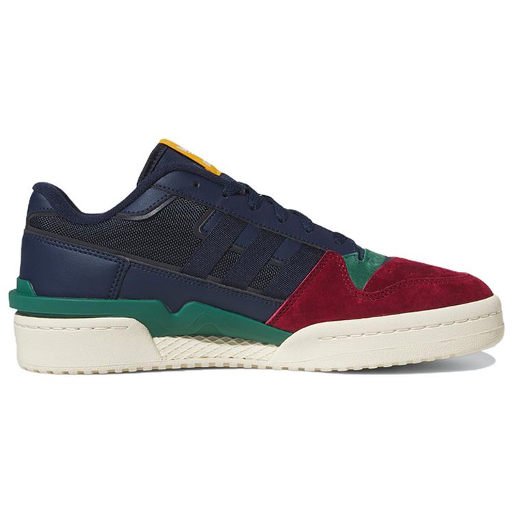Adidas Forum Exhibit Low 2.0 Navy Burgundy Green Unisex Sneakers Red Team-Collegiate-Burgundy Collegiate-Navy HQ7116