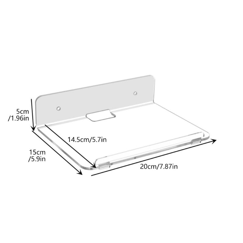 Modern Wall Mounted Plant Shelf Clear Acrylic Multipurpose Display For Home Office Decoration Sturdy Bracket