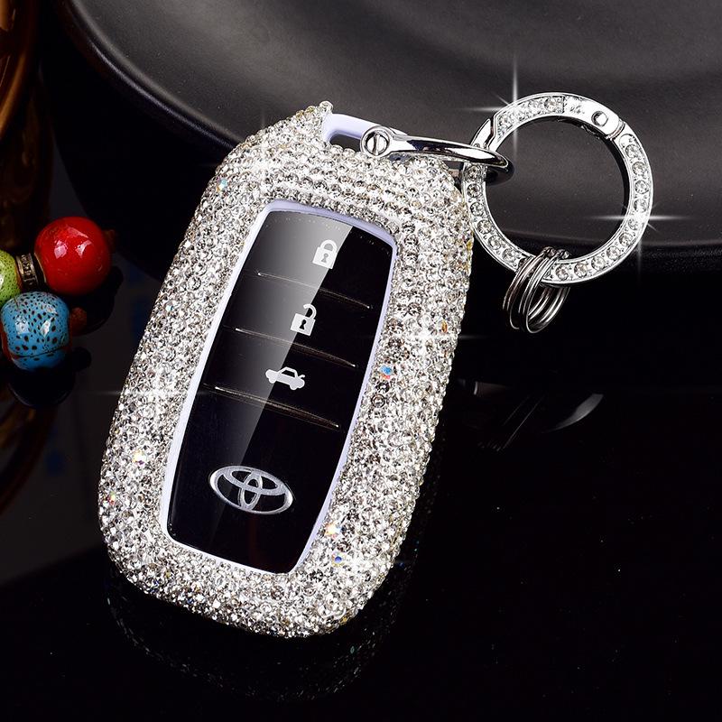 Compatible Toyota Key Case for Corolla, Camry, Avalon, RAV4, Venza, Highlander, and C-HR - Women's Buckle Design