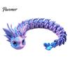 3D Printed Dragon Articulated Fidget Toy, Cute Ornaments, Desk Objects for Focus Decor Stress Relief Toy Adults, Fantasy Collectible Gift Sensory Toys