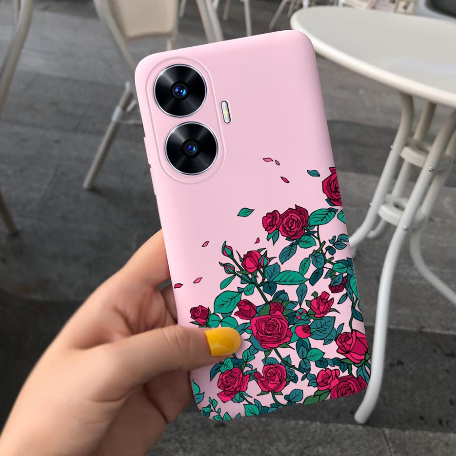 For Realme C55 Case 2023 New Fashion Cartoon Cover Soft Silicone Shockproof Phone Case For Realme C55 C 55 RealmeC55 Bags Bumper