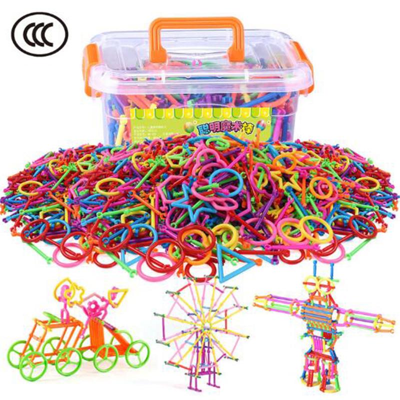 DIY  Building Blocks Smart Building Block Stick Set Children's Puzzle Assembling and Inserting Diy Toy Magic Wand