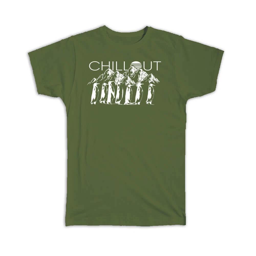 Gift T-Shirt : Chill Out Art Print Relax For Penguin Penguins Lover Bird Animal 4XL
